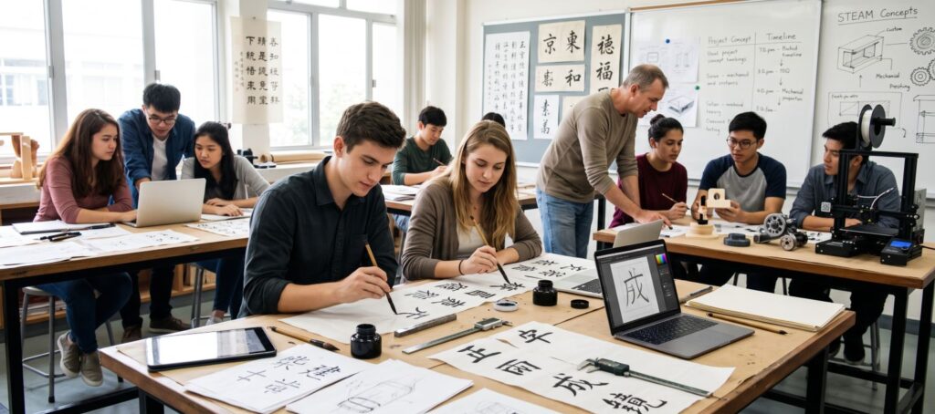 Effects of STEAM-PBL on Calligraphy Vocational Skills and Artistic Creativity: Mediating Role of Learning Motivation